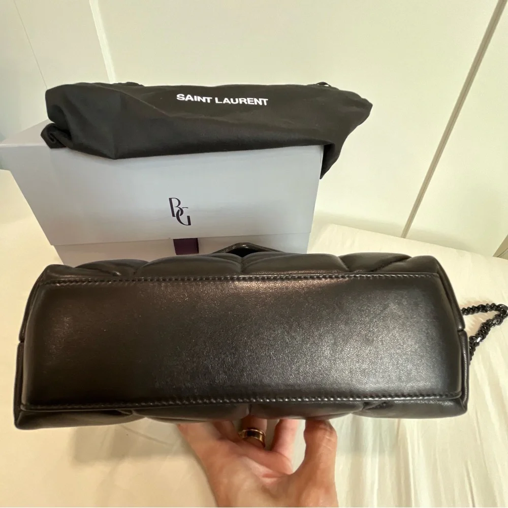Saint Laurent Black Toy Puffer Crossbody Bag - Picture 8 of 16